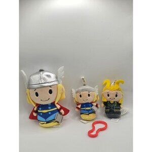 Hallmark Marvel Itty Bittys Thor & Loki Clippys Mini Clip-On Plus Full Size Thor